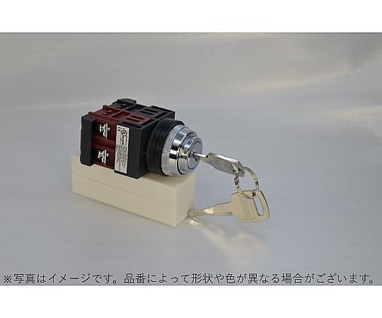 MARUYASU DENGYO CO.,LTD. φ22 鍵控型 (2 凹槽) 選擇開關，手動復歸金屬環，右側釋放 701 2a HC 型，水平安裝及其他 A22SK220E703 和更多型號 - 商品圖 9