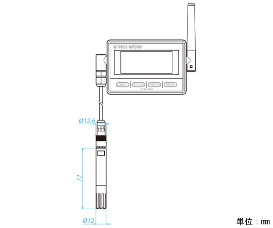 溫濕度高精度發射器型號 (電池式，纜線長度1米) 及其他 MD8112-N0H 和更多型號 - 商品圖 10