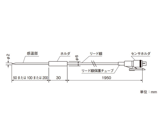 針式溫度感測器附指套 -40~60°C 溫度感測部分 50 毫米 及其他 MR9302D10 和更多型號 - 商品圖 3