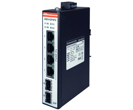 支援PoE 工業級乙太網路交換集線器，具備Gigabit光纖埠 DEH-GP4F2 及其他 DEH-GP4F2LX20B13-w 和更多型號 - 商品圖 3