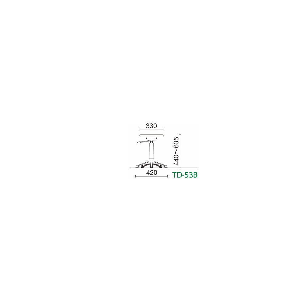實驗椅/固定腳型/PE樹脂吹塑成型座面 黑色及其他 TD-53B 和更多型號 - 商品圖 2