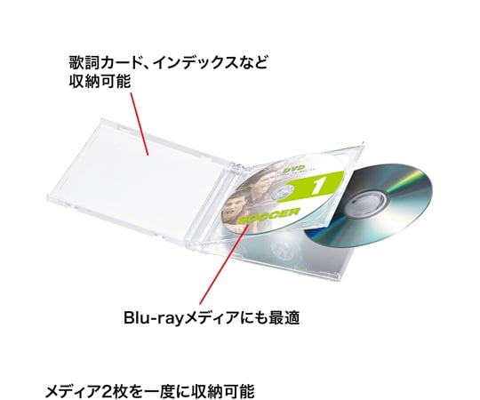 藍光/DVD/CD 收納盒 (2片CD收納型/5片CD組) 及其他 FCD-PU10MWN 和更多型號 - 商品圖 3