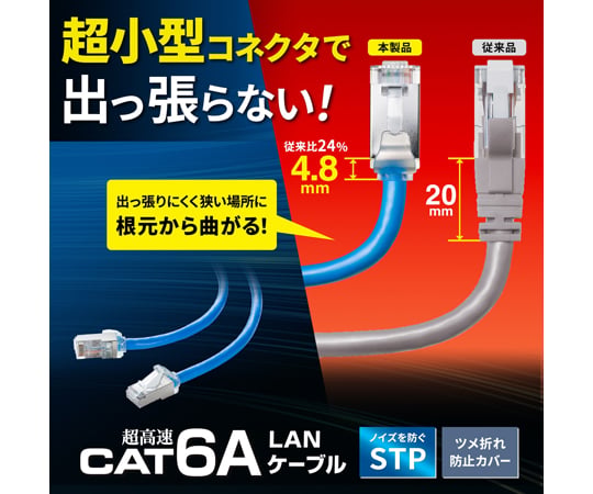 Category 6 A STP 網路線 (超短護套) 0.25 公尺 及其他 KB-T6ASB-0025BL 和更多型號 - 商品圖 7
