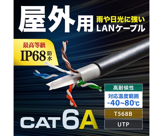 SANWA SUPPLY INC. 戶外防水 Category 6A 網路線專用及其他 KB-T6AWP-CB100BK 和更多型號 - 商品圖 5