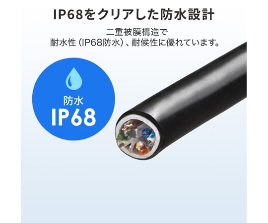 SANWA SUPPLY INC. 戶外防水 Category 6A 網路線專用及其他 KB-T6AWP-CB100BK 和更多型號 - 商品圖 6