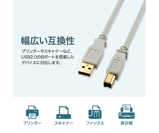 SANWA SUPPLY INC. USB2.0 傳輸線，淺灰色 約 0.3 公尺 及其他 KU20-03HK2 和更多型號 - 商品圖 6