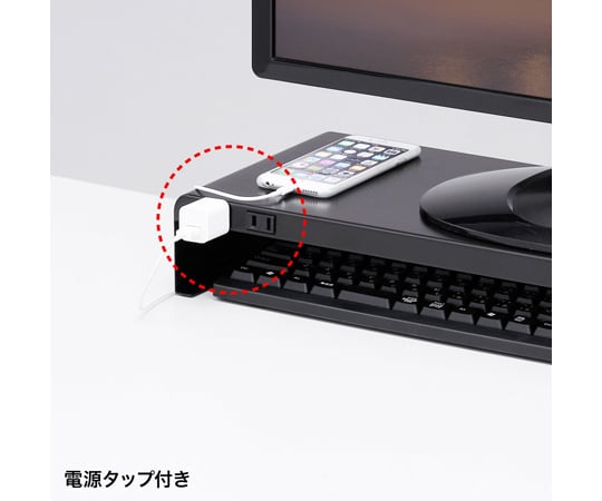 電源分接器 + 附USB埠桌上架 (寬600 x 深200 黑色) 及其他 MR-LC202BKN 和更多型號 - 商品圖 5