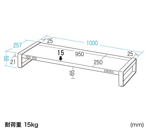 電源分接器 + 桌面架 附USB集線器 (W1000) 黑色 及其他 MR-LC206BKN 和更多型號 - 商品圖 2