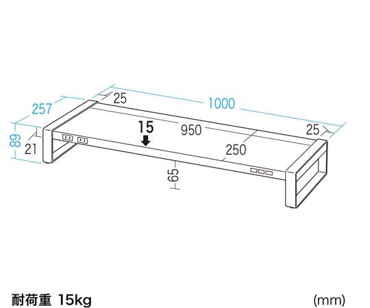 電源分接器 + 桌面架 附USB集線器 (W1000) 黑色 及其他 MR-LC206BKN 和更多型號 - 商品圖 10