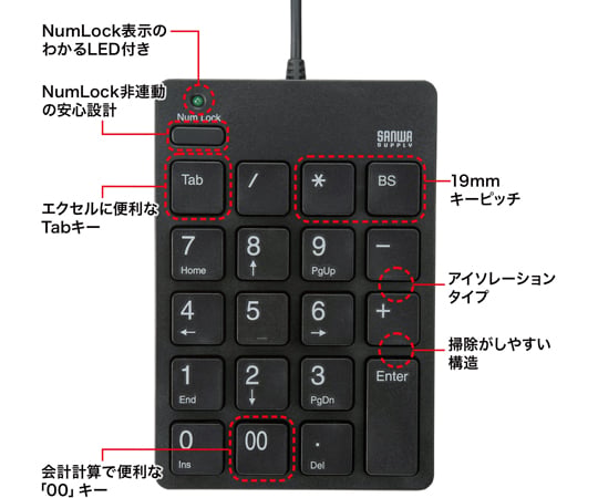 USB數字鍵盤及其他 NT-18CUBK 和更多型號 - 商品圖 5