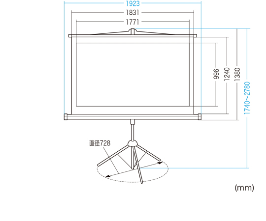 投影布幕 (腳架式) 及其他 PRS-S80HD 和更多型號 - 商品圖 10