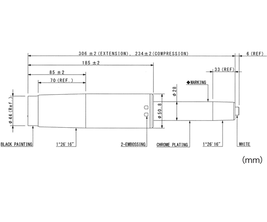 辦公椅氣壓棒 80 公釐及其他 SNC-CYL3 和更多型號 - 商品圖 3