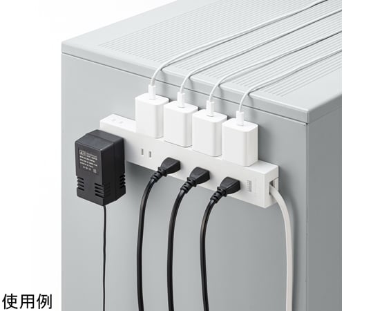 電源分接器 2P，10 個獨立插孔，強力釹磁鐵附防塵蓋，黑色 1 公尺及其他 TAP-2210-1BK 和更多型號 - 商品圖 10
