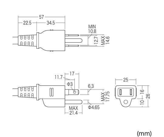 施工特性 灰色3P接頭 (不脫落型)/2 個 及其他 TAP-KS2-1 和更多型號 - 商品圖 8