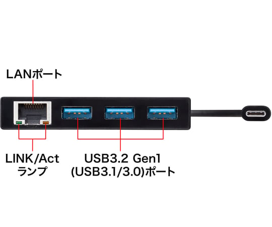 Gigabit 乙太網路卡附 USB Type-C 集線器及其他 USB-3TCH19RBKN 和更多型號 - 商品圖 3