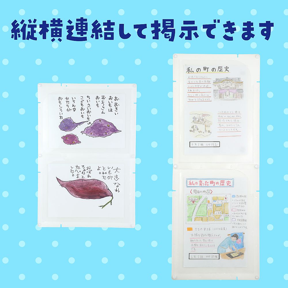 Artec Co., Ltd. 垂直與水平連接告示架 A4 透明 75101 - 商品圖 3
