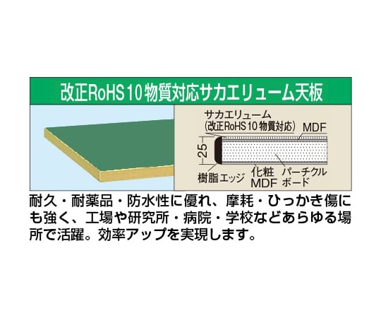 電動升降工作台 (重量型 250 公斤 修訂版 RoHS10 相容 Sakaera Volume 頂板 H630~1280) 寬1200 x 深750 x 高630~1280 公釐 及其他 DKN-127FEW 和更多型號 - 商品圖 2