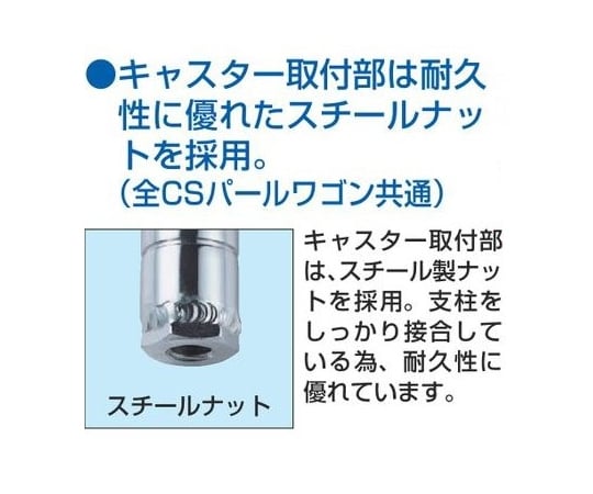 CS 貨台車 (輕量把手高型橡膠推車 H600, 2層) 寬600 x 深400 x 高600mm 綠色及其他 CSP-6062LHTD 和更多型號 - 商品圖 6