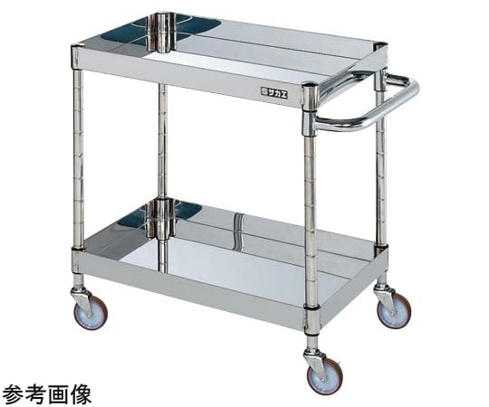 不鏽鋼CS推車 (SUS430 尼龍聚氨酯腳輪 H600, 2層) 寬600 x 深400 x 高600mm 及其他 CSP4-6062NU 和更多型號 - 商品圖 6