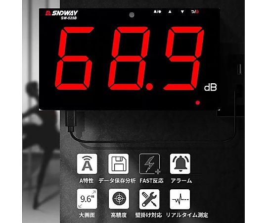 SNDWAY 壁掛式噪音計（具資料記錄功能，可記錄一年資料，附電腦軟體） SW-525B - 商品圖 2