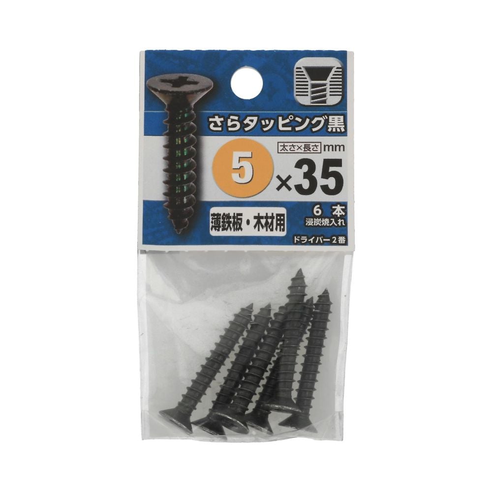 平頭攻牙螺絲 黑色 4 x 16 1組 (10支 x 5包) 及其他 - 商品圖 10