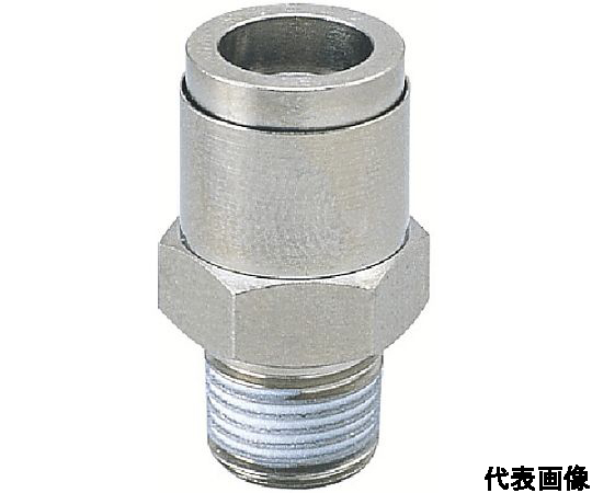 黃銅直管接頭 10 螺絲 R1/8 FKM 橡膠 1 包 (10 個) 及其他 KC6-01-F 和更多型號 - 商品圖 2
