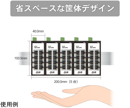 工業乙太網路交換集線器 100Base-TX 8埠 DEH-8 及其他 DEH-5 和更多型號 - 商品圖 2