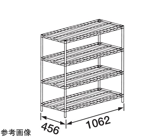 馬爾森層架 線材層架 D460mm系列 不鏽鋼規格 4個層架 及其他 NM610S-PH1390-4 和更多型號 - 商品圖 5