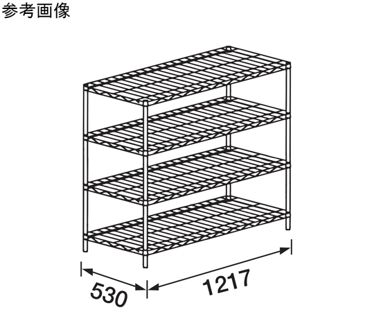 馬爾森層架 線材層架 D530mm系列 不鏽鋼 規格 4層 及其他 NML760S-PH1390-4 和更多型號 - 商品圖 5
