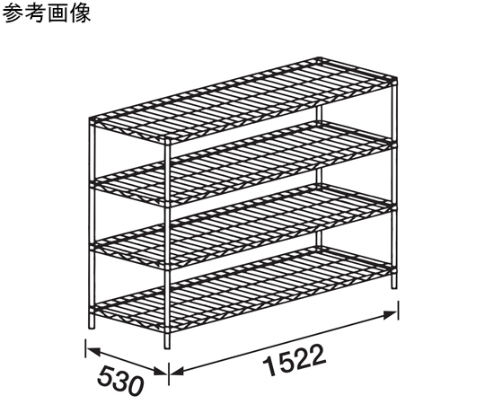 Marzen Shelf 線架 D530mm 系列 不鏽鋼規格 6層架 及其他 NML760S-PH1900-6 和更多型號 - 商品圖 9