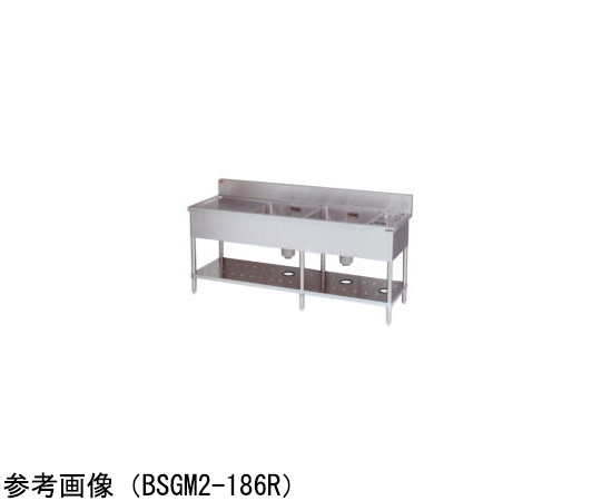 2槽 集渣/瀝水槽 鯛魚系列 1800 x 600 x 800 毫米 左側 及其他 BSGM2-186L 和更多型號 - 商品圖 5