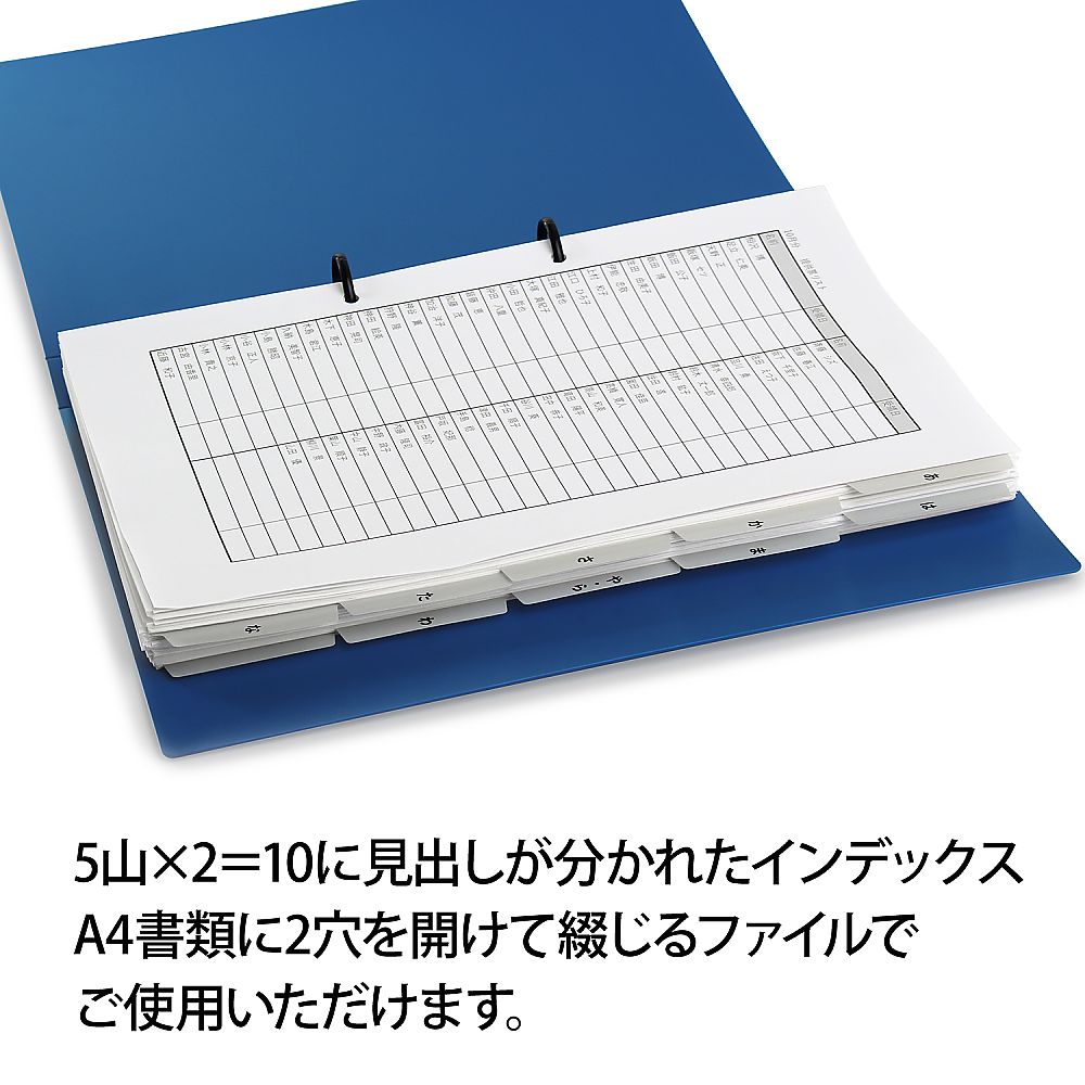 PLUS CORPORATION 訂單檔案夾 附列索引 灰色 FL-807IS - 商品圖 2