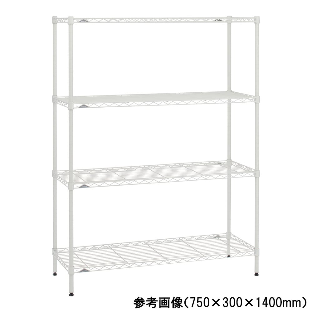 基本系列鐵架 (白色) 四層 450 x 450 x 1400 公釐 及其他 B1818W54PW4 和更多型號 - 商品圖 4